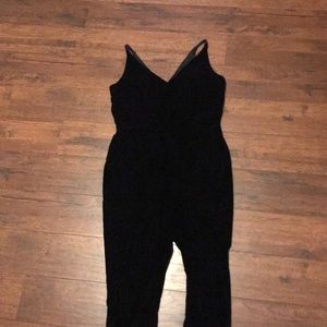 Banana republic cropped velvet jumpsuit